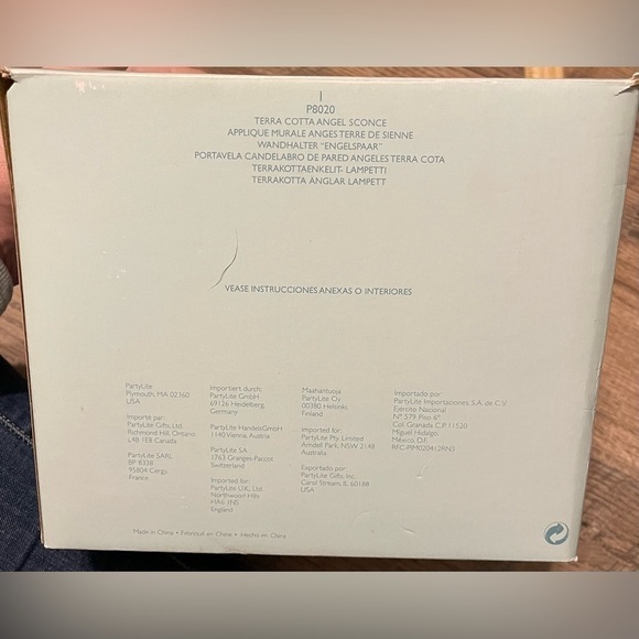 Partylite Terra Cotta Hanging Angel Wall Sconce NIB - Picture 7 of 9